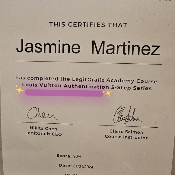 *AUTHENTICATOR CERTIFICATION * - Picture 2 of 3